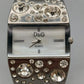 Glamouröse Dolce Gabbana Damen Uhr Strass Besatz