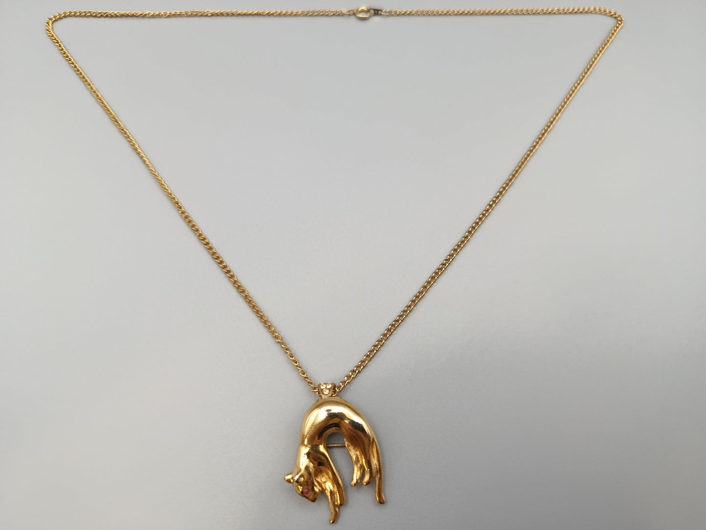 Elegante Damen Hals Kette mit Panther Anhänger