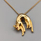 Elegante Damen Hals Kette mit Panther Anhänger