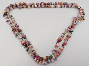 Bunte Edelstein Splitterkette Lange Hals Kette