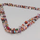 Bunte Edelstein Splitterkette Lange Hals Kette