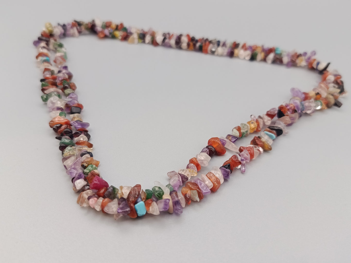 Bunte Edelstein Splitterkette Lange Hals Kette