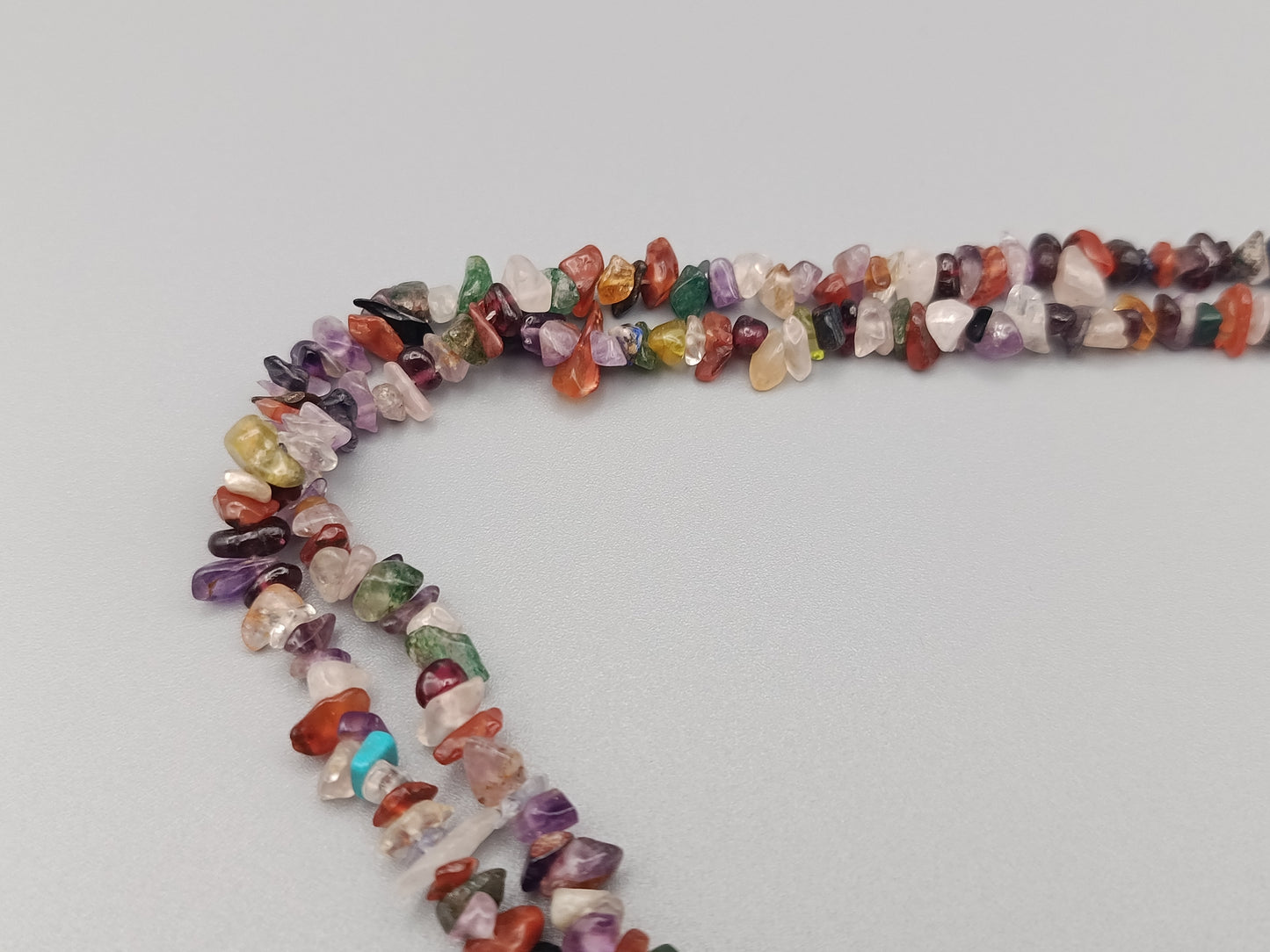 Bunte Edelstein Splitterkette Lange Hals Kette