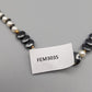Elegante Hämatit Kette mit Perlen Akzenten