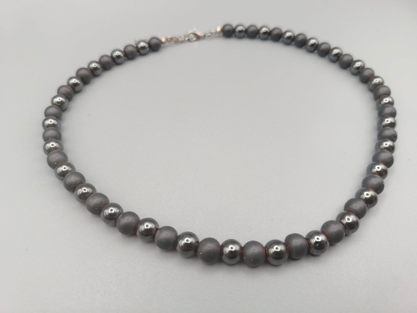 Klassische Hämatit Kette Elegante Perlen