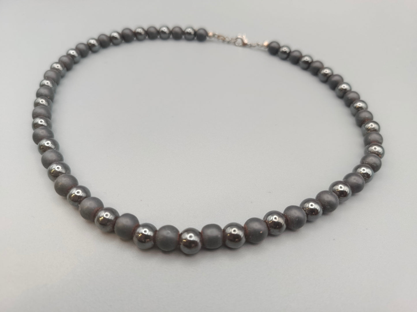Klassische Hämatit Kette Elegante Perlen