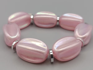 Elegantes Damen Armband in Rosa mit Schimmer