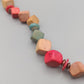 Bunte Holz Würfelkette Farbfrohe Damen Hals Kette