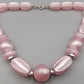 Moderne Damen Perlmutteffekt Kette in Rosa