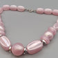Moderne Damen Perlmutteffekt Kette in Rosa