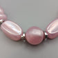 Moderne Damen Perlmutteffekt Kette in Rosa