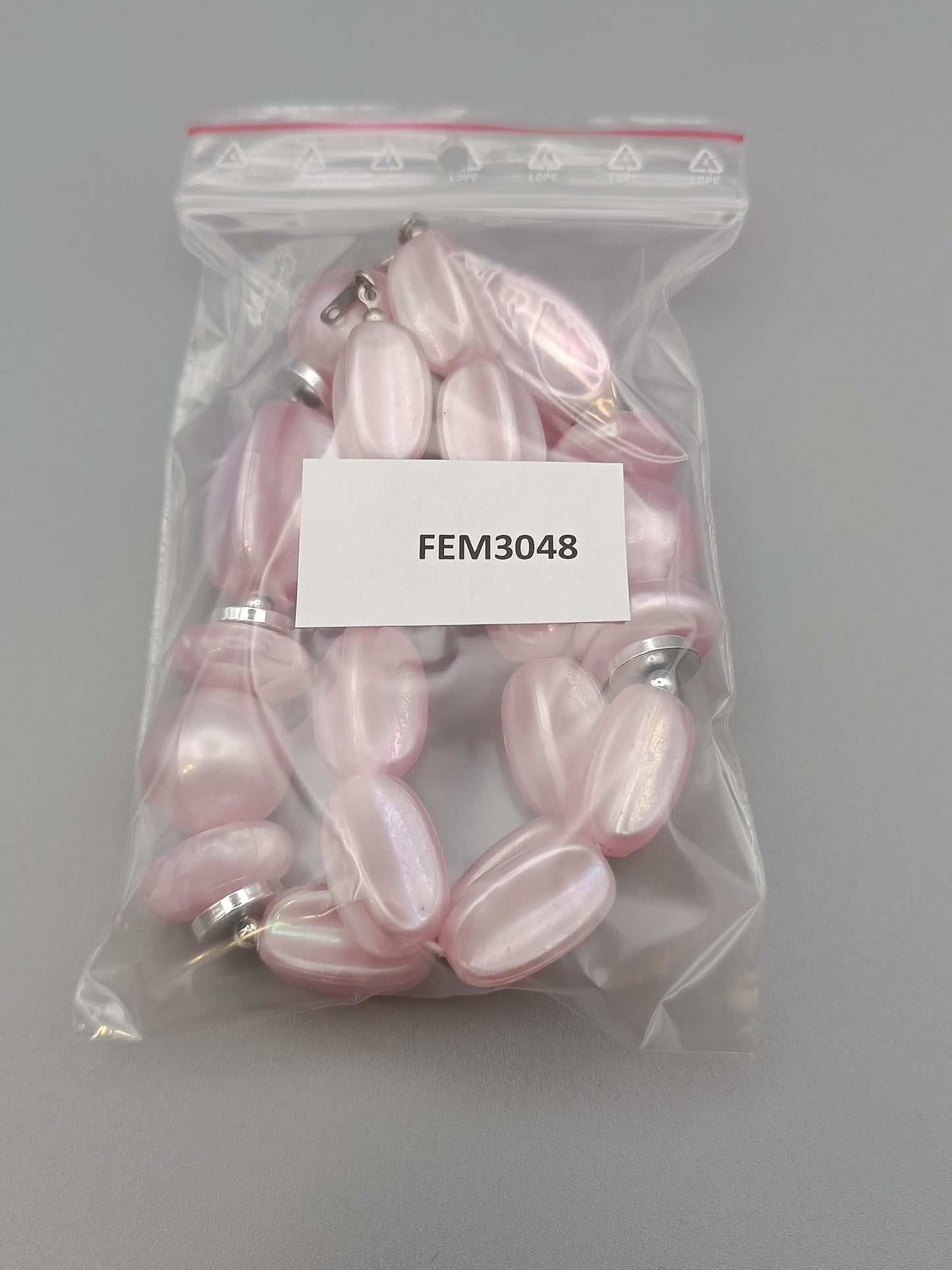 Moderne Damen Perlmutteffekt Kette in Rosa