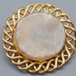 Elegante Goldfarbene Damen Ohrclips mit rundem Stein