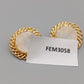Elegante Goldfarbene Damen Ohrclips mit rundem Stein