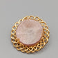 Elegante Vintage Clip-on Ohrringe mit rosa Inlay