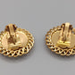 Elegante Vintage Clip-on Ohrringe mit rosa Inlay