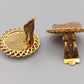Elegante Vintage Clip-on Ohrringe mit rosa Inlay
