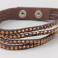 Modisches Damen Armband in Braun mit Strasssteinen