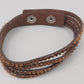 Modisches Damen Armband in Braun mit Strasssteinen