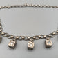 Auffällige Damen Kette mit Würfel-Anhängern