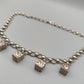 Auffällige Damen Kette mit Würfel-Anhängern
