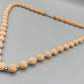 Elegante Damen Kette mit Holzperlen Vintage Look