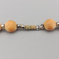 Elegante Damen Kette mit Holzperlen Vintage Look