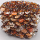 Breites Perlen Damen Armband mit Natursteinen