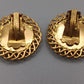 Elegante Vintage Ohrclips mit blau-grünem Stein