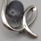 Elegante Vintage Brosche in Silber Optik