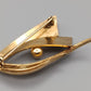 Elegante Vintage Damen Broschein Gold Optik mit Perle