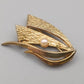 Elegante Vintage Damen Broschein Gold Optik mit Perle