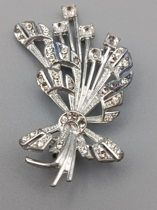 Vintage Damen Brosche Blumenstrauß-Design