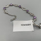 Elegantes 925 Silber Damen Armband mit lila Steinen