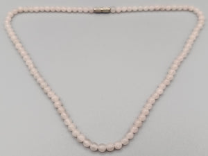 Zarte Rosenquarz Perlen Kette Romantischer Look