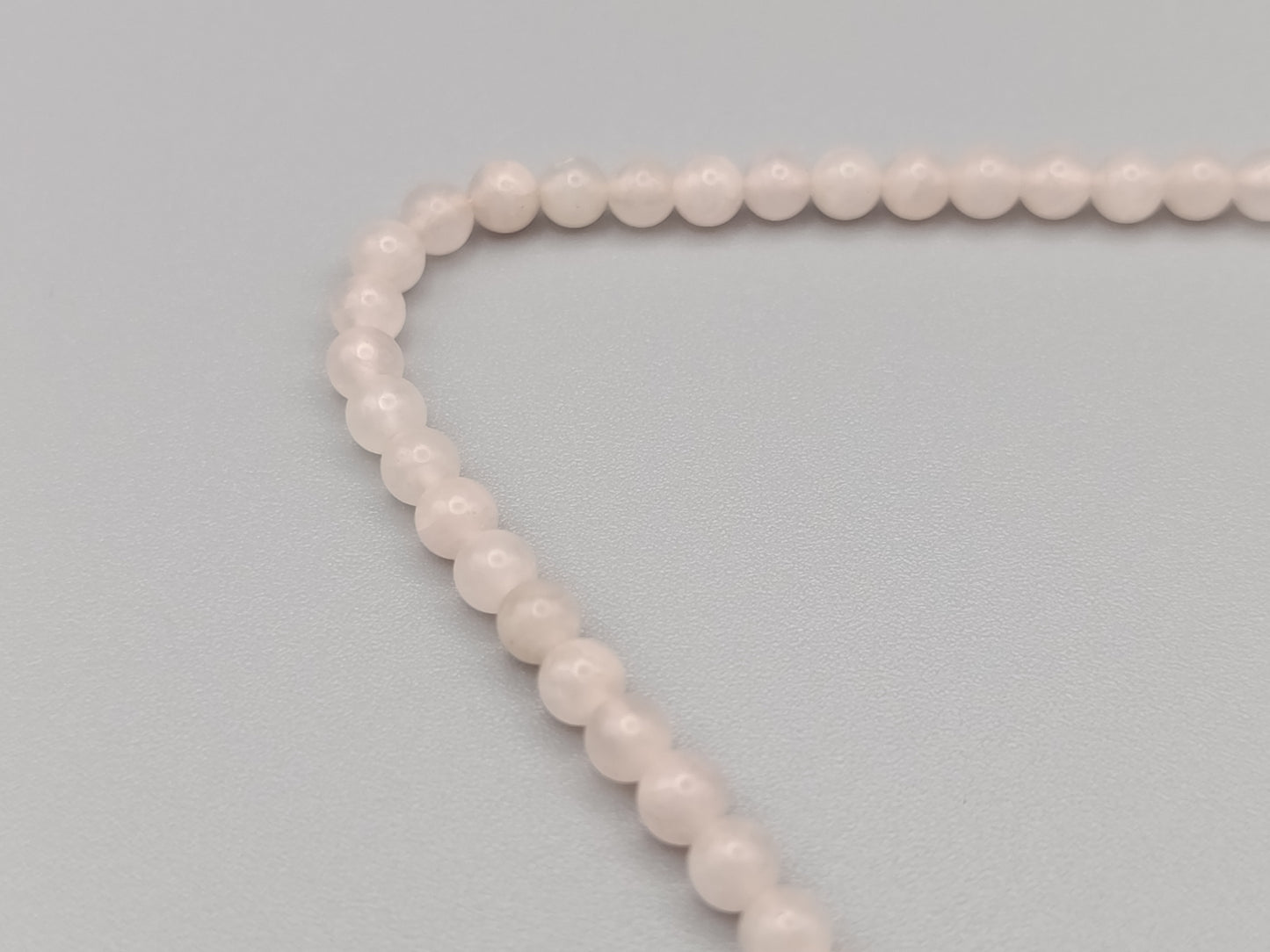 Zarte Rosenquarz Perlen Kette Romantischer Look