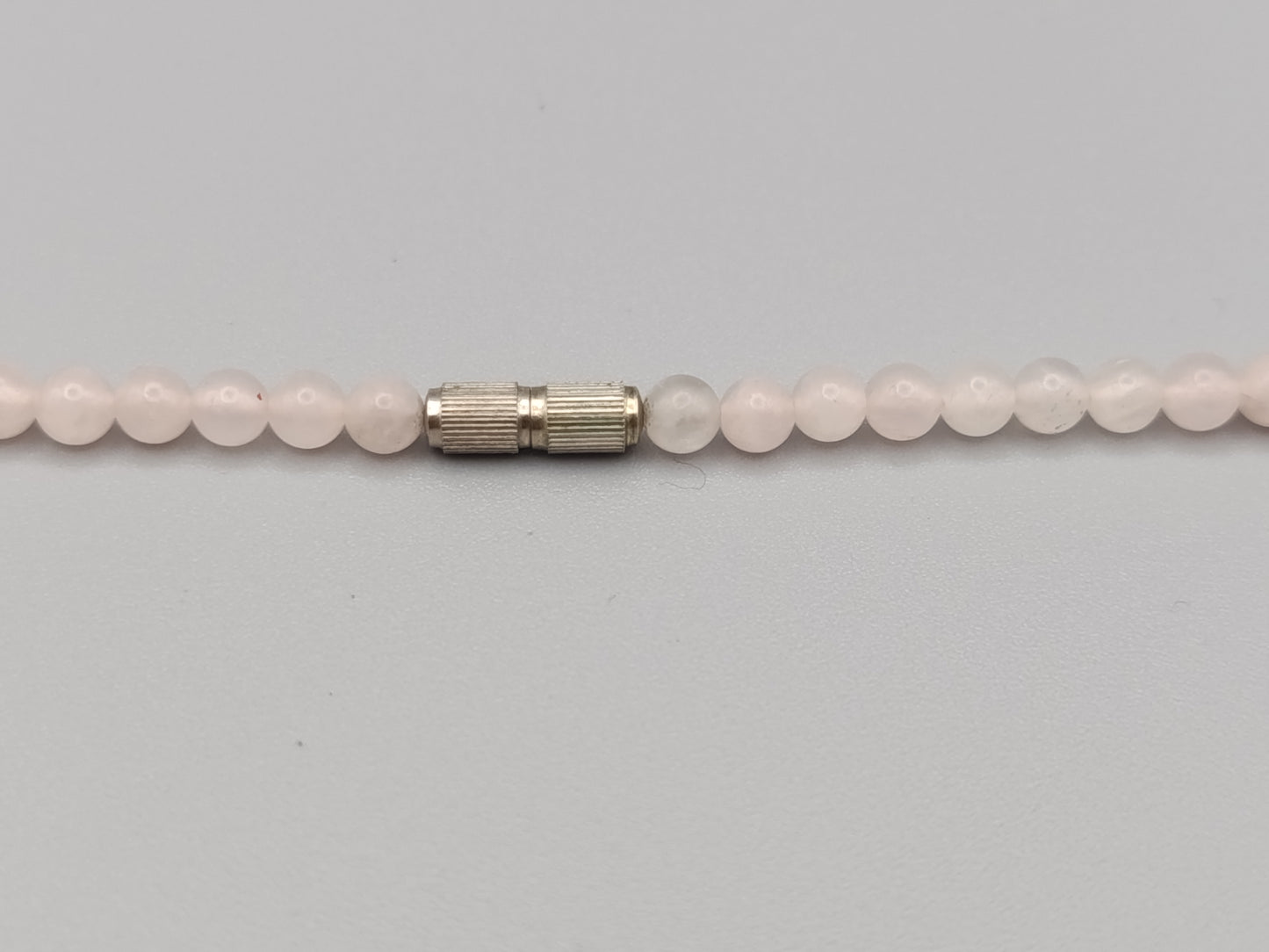Zarte Rosenquarz Perlen Kette Romantischer Look