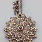 Antiker Handspiegel aus Silber Design mit Steinbesatz