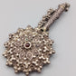 Antiker Handspiegel aus Silber Design mit Steinbesatz