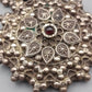 Antiker Handspiegel aus Silber Design mit Steinbesatz