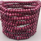 Holzperlen Armband  Elastischer Boho Look