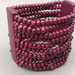 Holzperlen Armband  Elastischer Boho Look
