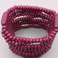 Holzperlen Armband  Elastischer Boho Look