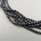 Mehrreihige schwarze Perlenkette Eleganter Schmuck