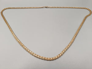 Elegante Damen Kette in Gold-Optik mit Zopfmuster