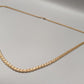 Elegante Damen Kette in Gold-Optik mit Zopfmuster