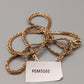 Elegante Damen Kette in Gold-Optik mit Zopfmuster
