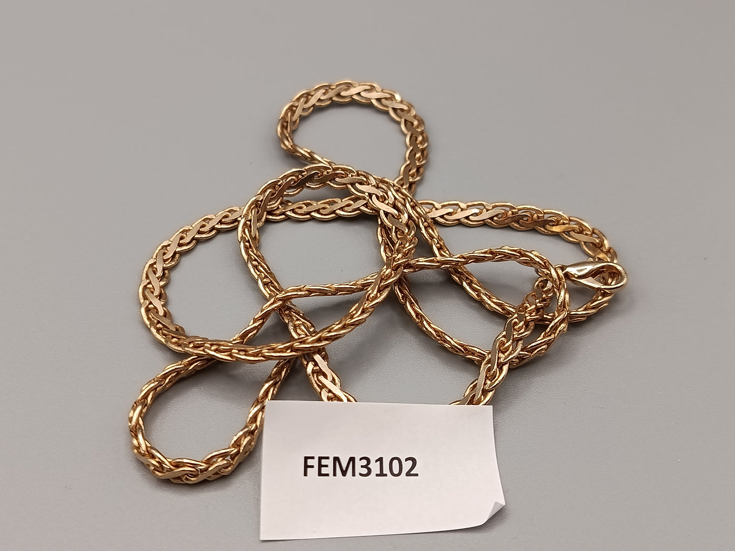 Elegante Damen Kette in Gold-Optik mit Zopfmuster