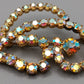Elegante Strass Brosche in Gold-Optik  Vintage Design