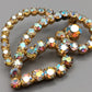 Elegante Strass Brosche in Gold-Optik  Vintage Design